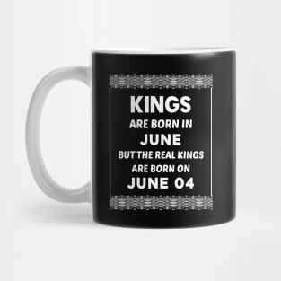 Birthday King White June 04 4th Mug